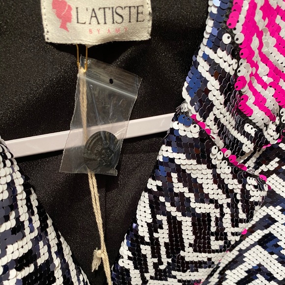 L’atiste Zebra reversible sequin two piece set - Picture 8 of 8